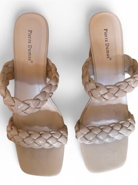 Pierre Dumas Braided Sandal Heels